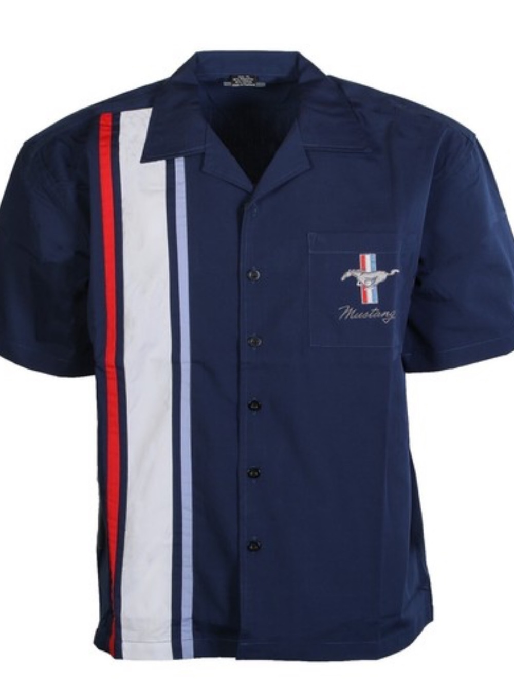 David Carey Originals Ford Mustang Button Up Mechanic Pit Shirt Men's Size XL